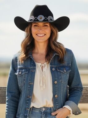 Black Western Hat with Silver Accents